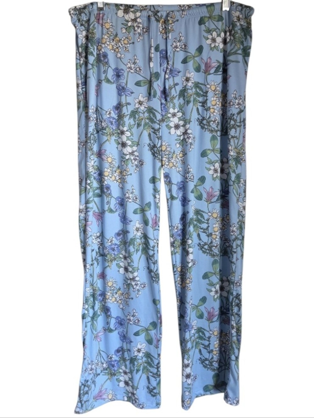 flora nikrooz light blue floral pajama pants size L
